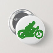 Groene motorfiets ronde button 5,7 cm (Voorkant /achterkant)