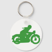 Groene motorfiets sleutelhanger (Voorkant)