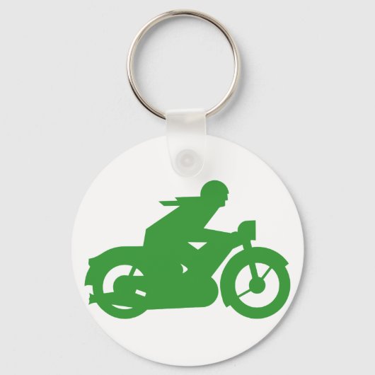 Groene motorfiets sleutelhanger (Voorkant)