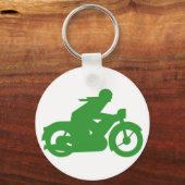 Groene motorfiets sleutelhanger (Voorkant)