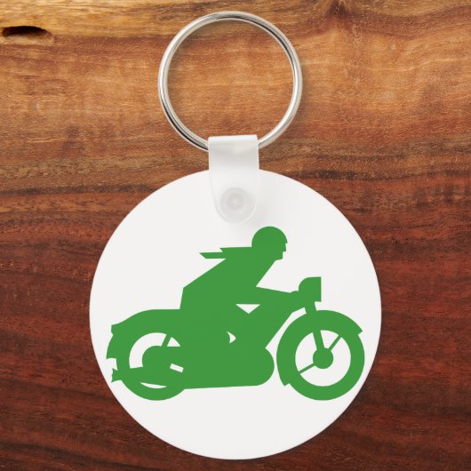 Groene motorfiets sleutelhanger (Voorkant)