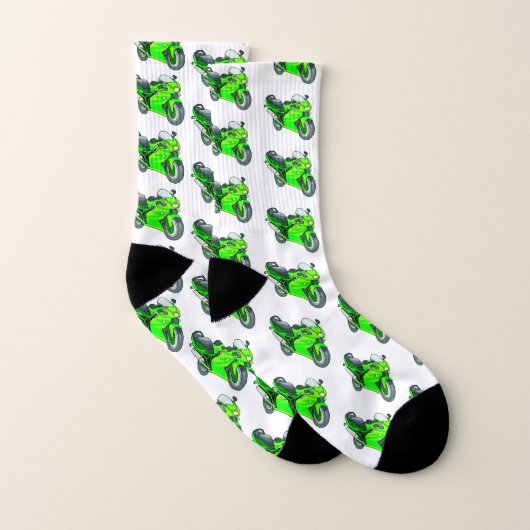 Groene motorfiets sokken (Paar)