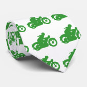 Groene motorfiets stropdas (Opgerold)