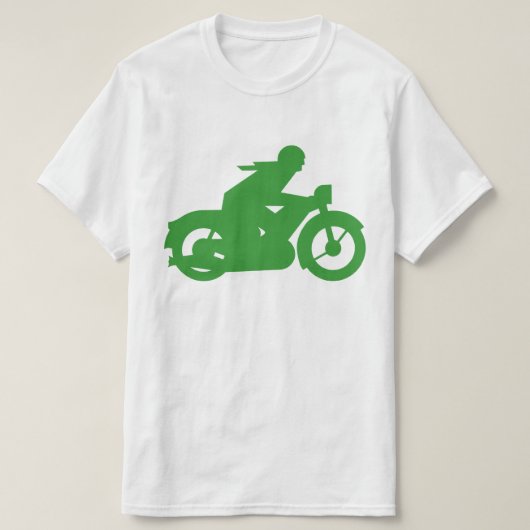 Groene motorfiets t-shirt (Design voorkant)