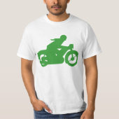 Groene motorfiets t-shirt (Voorkant)