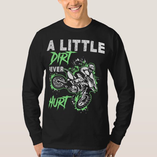 Groene motorfiets vuile bike MX Motocross Mannen b T-shirt (Voorkant)