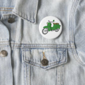 Groene Motorscooter "Schwalbe" Ronde Button 5,7 Cm (In situ)