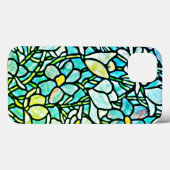 Groene mozaïek bloementegels Case-Mate iPhone case (Achterkant (horizontaal))