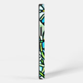 Groene mozaïek bloementegels iPhone hoesje (Rechterkant)