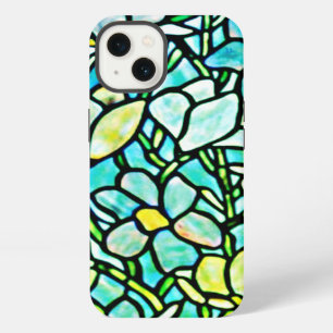 Groene mozaïek bloementegels iPhone 13 hoesje