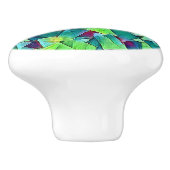 groene mozaïekdeur of -uitloopknop keramische knop (Zijkant)