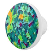 groene mozaïekdeur of -uitloopknop keramische knop (Rechts)