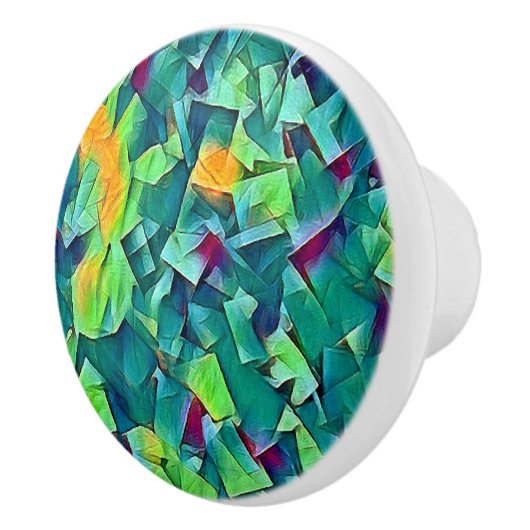  groene mozaïekdeur of -uitloopknop keramische knop (Rechts)