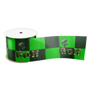 Groene mozaïekGolfclubs, Satin Ribbon Satijnen Lint