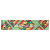 Groene multi-kaleidoscoop Desk Name bord Naambordje (Voorkant)
