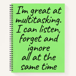 Groene multitasking notitieboek