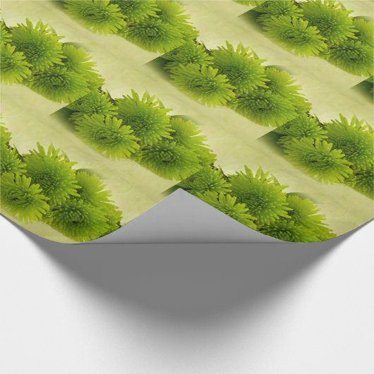 Groene Mums Cadeaupapier (Hoek)