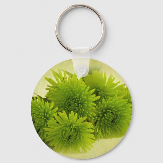 Groene Mums Sleutelhanger (Voorkant)