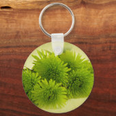 Groene Mums Sleutelhanger (Voorkant)