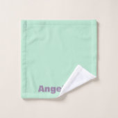 Groene munt beige abstracte geometrische patroonna bad handdoek (Wasdoekje)