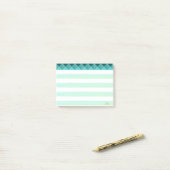 Groene Munt Piramide Vormen & Strepen Post-it® Notes (Op bureau)