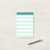 Groene Munt Piramide Vormen & Strepen Post-it® Notes (Op bureau)