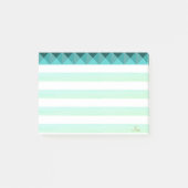 Groene Munt Pyramide Shapes & Stripes Post-it® Notes (Voorkant)