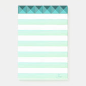 Groene Munt Pyramide Shapes & Stripes Post-it® Notes (Voorkant)