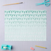 Groene Munt Squiggle Ombre Tissuepapier (Craft)