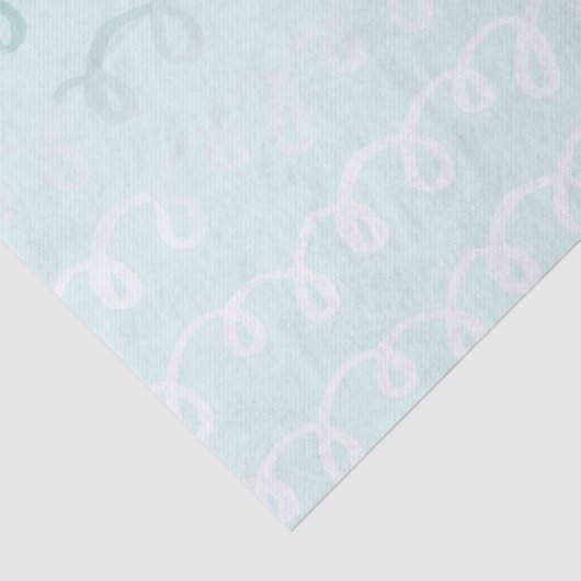 Groene Munt Squiggle Ombre Tissuepapier (Detail)