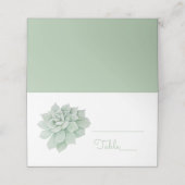 Groene Munt Succulent Cactus Waterverf bruiloft Plaatskaartje (Buitenkant ongevouwen)