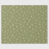 Groene Musical Cadeaupapier (Vlak)