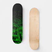 Groene mutant zwart geometrisch verloop draait ron persoonlijk skateboard (Voorkant)