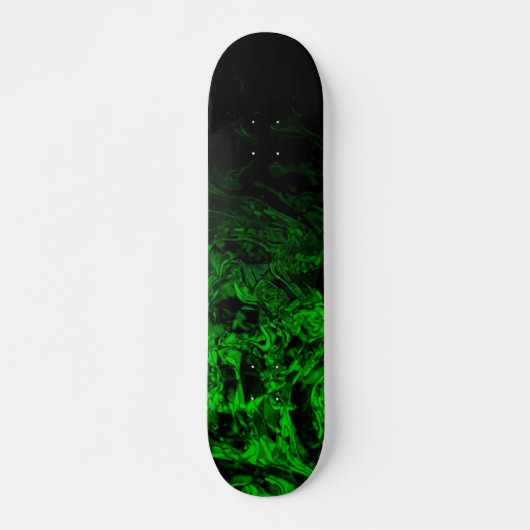 Groene mutant zwart geometrisch verloop draait ron persoonlijk skateboard (Voorkant)
