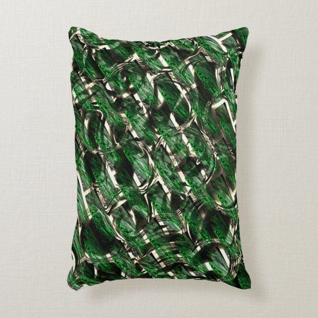 Groene 'muur'-effect en donkerste bubbels? accent kussen (Voorkant(Verticaal))