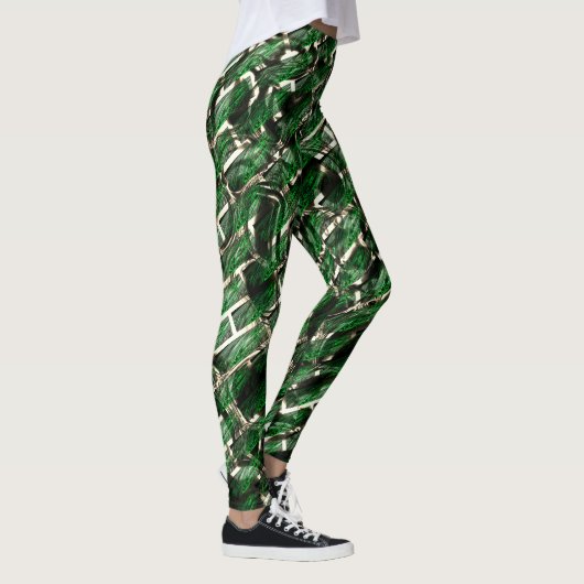 Groene 'muur'-effect en donkerste bubbels? leggings (Rechts)