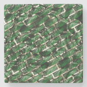 Groene 'muur'-effect en donkerste bubbels? stenen onderzetter (Voorkant)