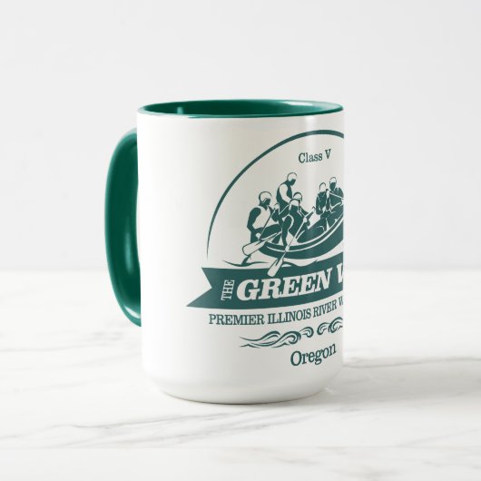 Groene Muur (rafting 2) Mok (Voorkant links)