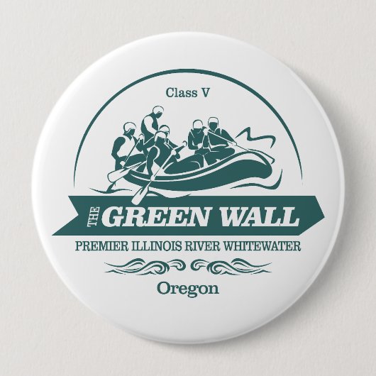 Groene Muur (rafting 2) Ronde Button 4,0 Cm (Voorkant)
