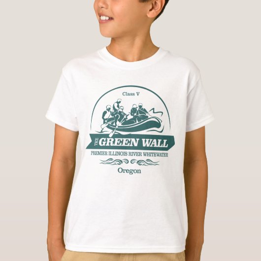 Groene Muur (rafting 2) T-shirt (Voorkant)
