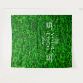 Groene Muurtuin Maatwerk Logo Feest Achtergrond Wandkleed (Voorkant (horizontaal))