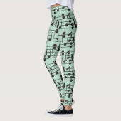 Groene muziek leggings (Links)