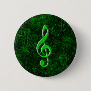 Groene muziek notitie Symbool Button