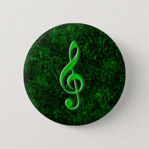 Groene muziek notitie Symbool Button