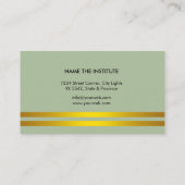 Groene muziekdocent gitaarspeler, instrument visitekaartje (Achterkant)