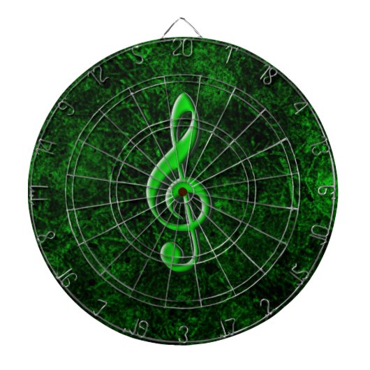 Groene muzieknoot Symbool Dartbord (Voorkant)