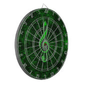 Groene muzieknoot Symbool Dartbord (Voorkant Links)