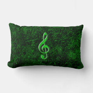 Groene muzieknoot symbool lendenkussen kussen