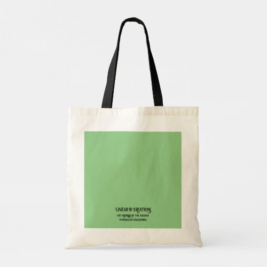 Groene Myceense Griekse geïnspireerde geit Canvas Tote Bag (Achterkant)