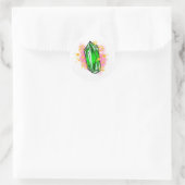 Groene mystieke stralende edelsteen sticker (Tas)